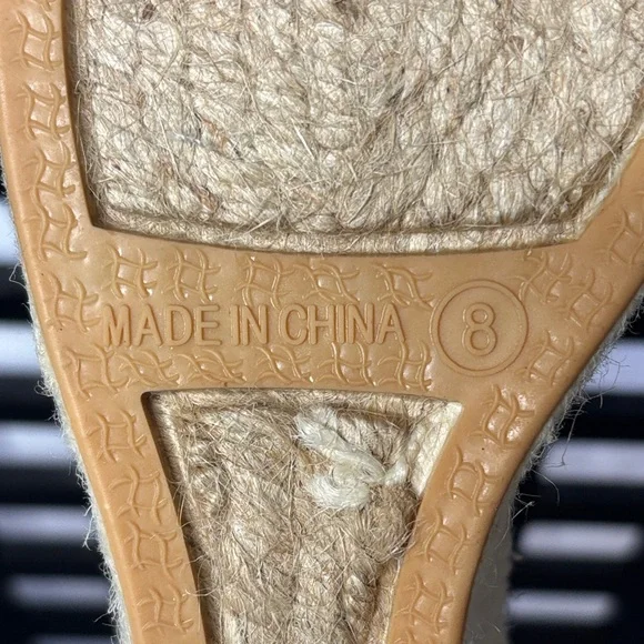 🖤 Chico’s Black & White Striped Espadrilles Heel Size 8 New 🖤 - Picture 10 of 12